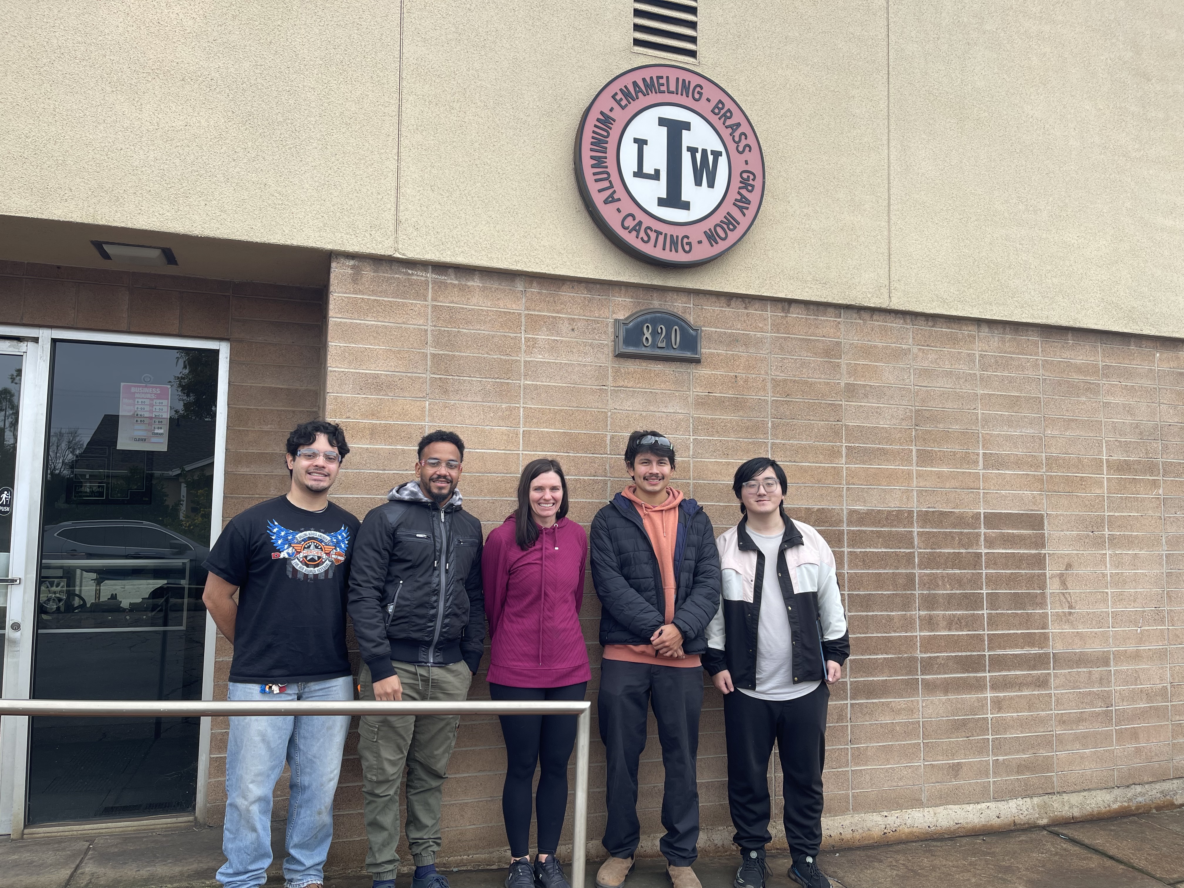Touring a local ironworking factory