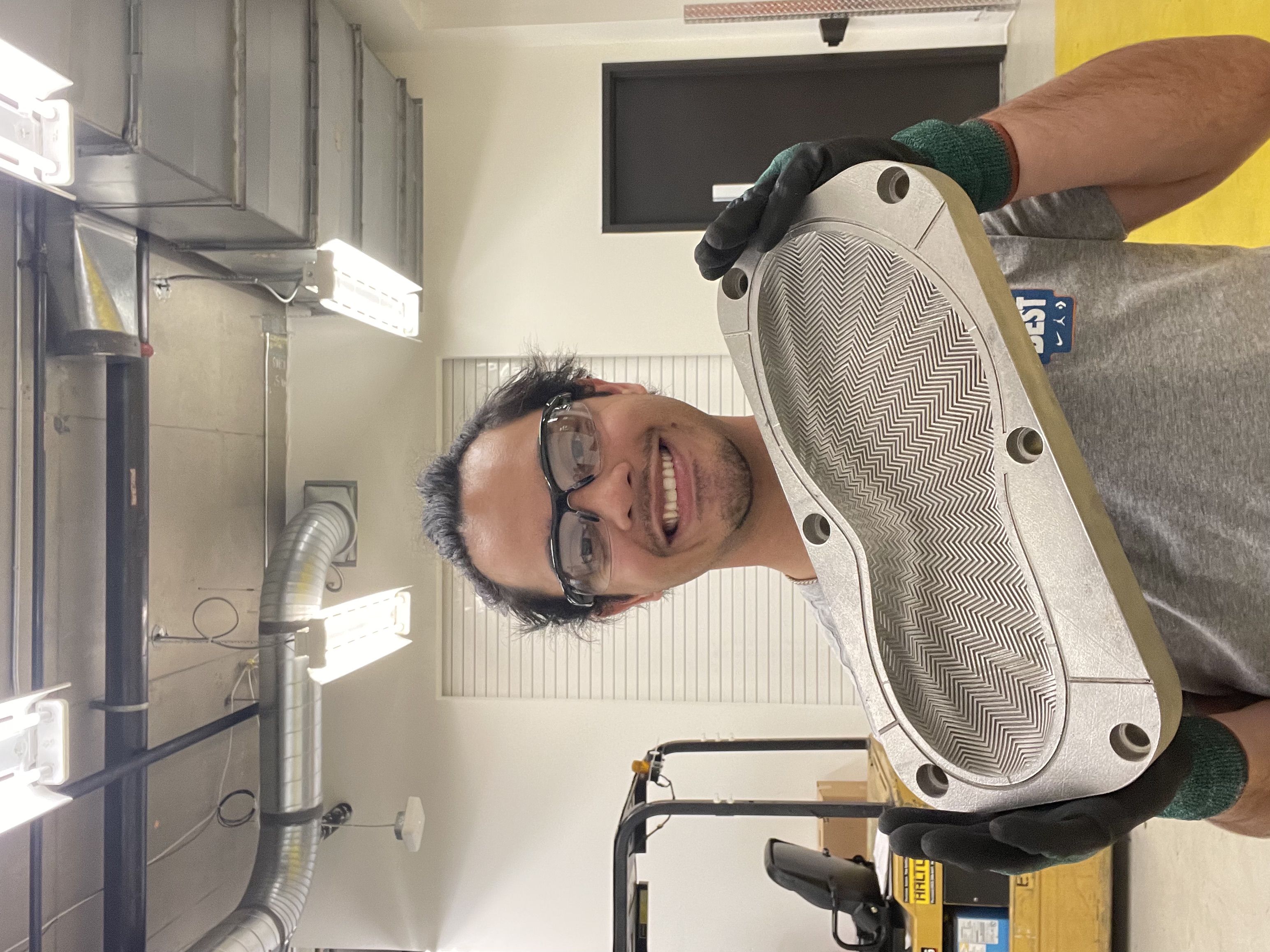 Nike Internship 2024 [My metal additively-manufactured outsole mold, post-processed manually]