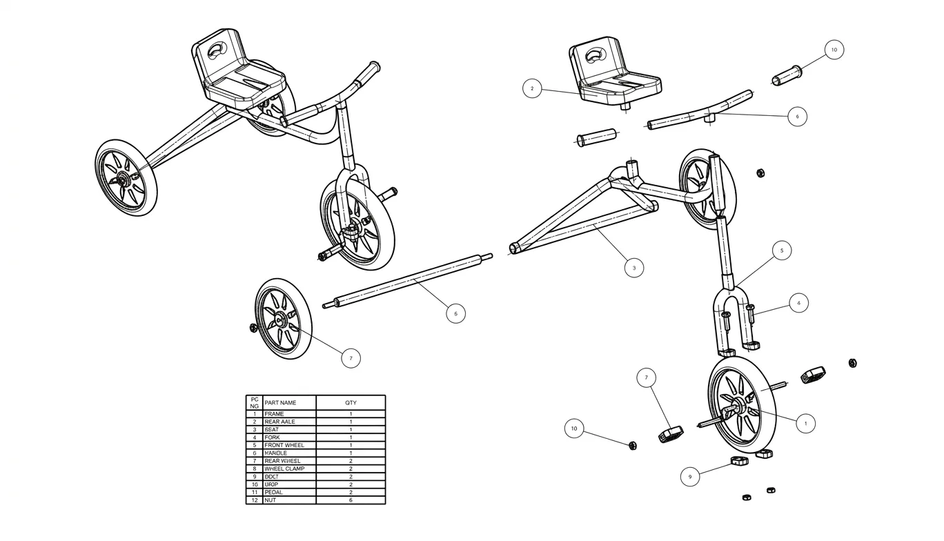 SEIMENS NX (CAD) Tricycle Assembly