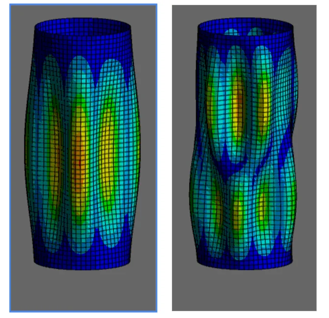 Modal Analysis: CFRP Rocket Body Wound vs. Woven