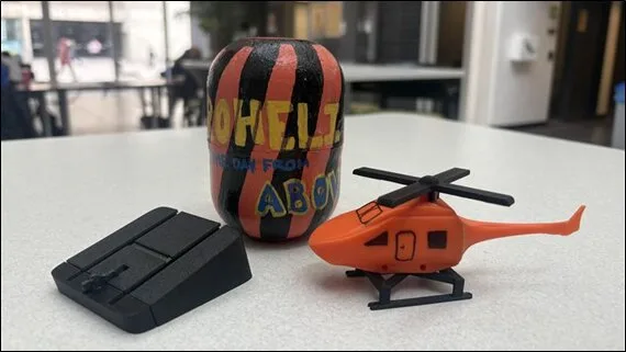 Spring-Powered Helicopter Launch System