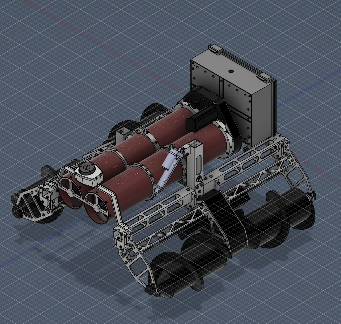 NASA Lunabotics Rover — Quad-Screw Drivetrain & Auger Excavation System