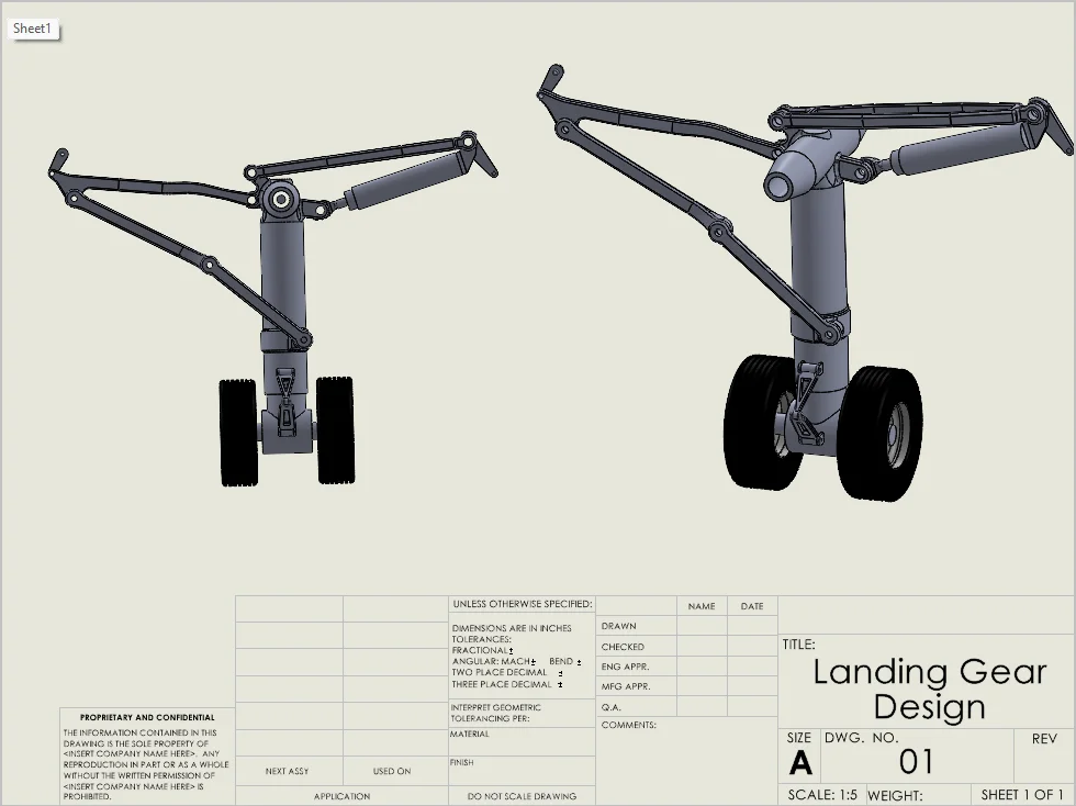 Landing Gear Design and Study 