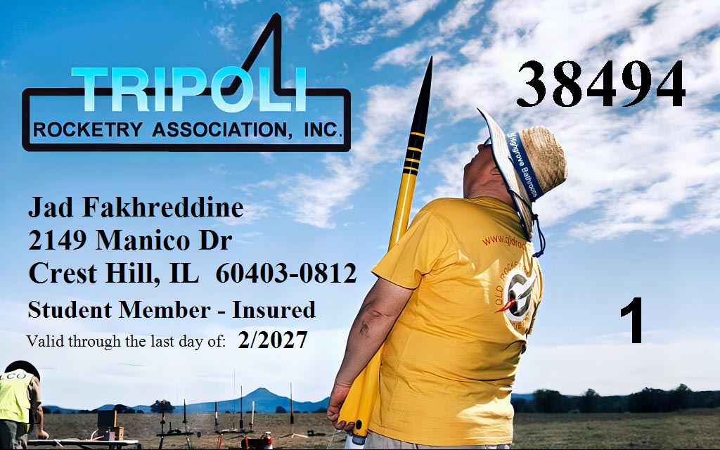 Level 1 Rocketry Certified at Tripoli Rocket Association