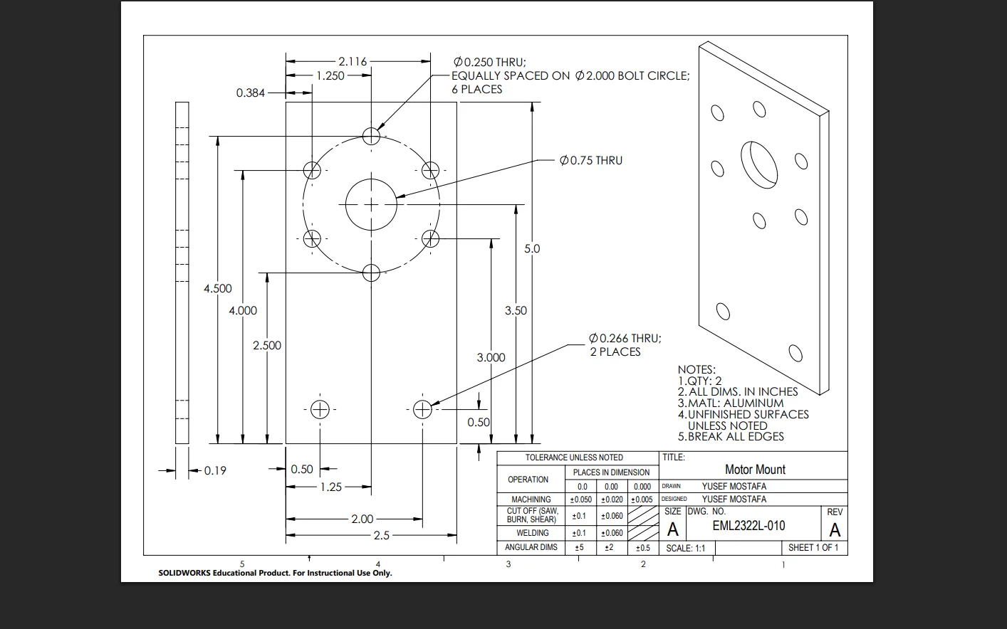 CAD Drawing Sample
