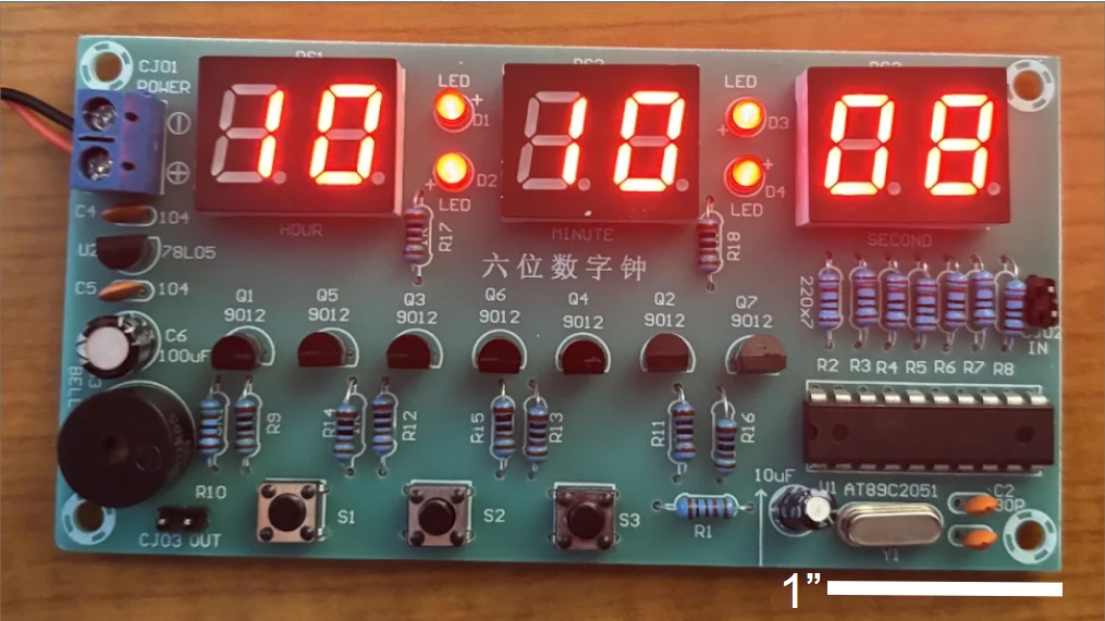 Soldered Digital Clock