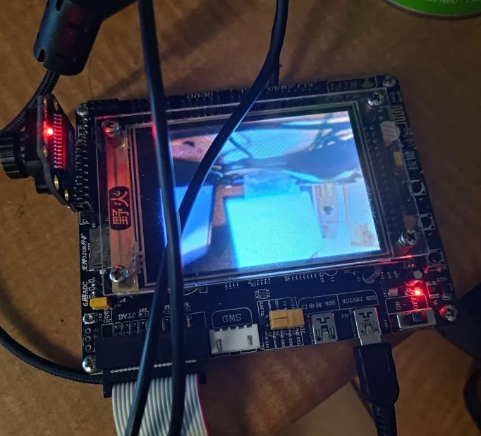 Camera module with full intergrated file conversion using STM32F103 MCU with STM32CUBEIDE