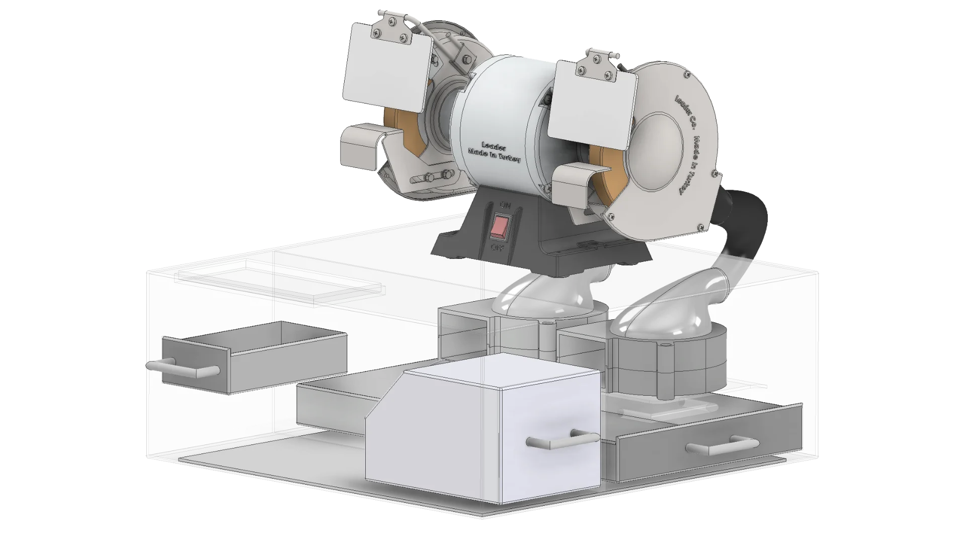 Client 4 - Integrated Bench Grinder Workstation Mock-Up