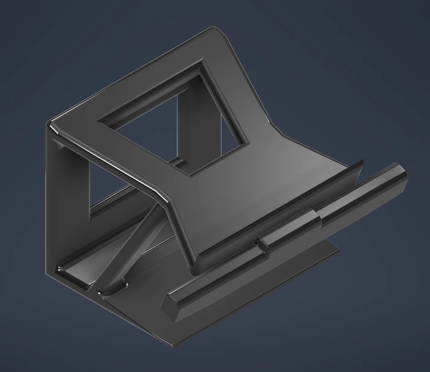 Fully 3D-Printed Laptop Stand with Integrated Keyboard Lamp