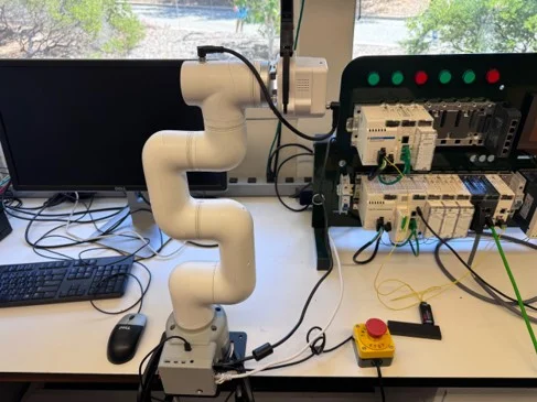 Industrial PLC-Robot-Conveyor Control System (M.S. Thesis)