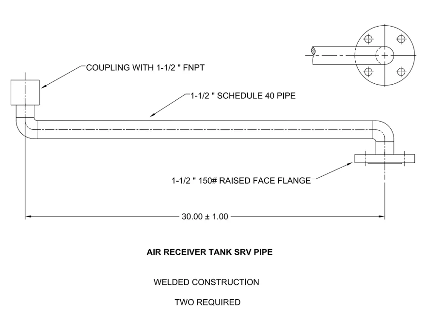 Air Receiver Tank Safety Relief Valve Extension (Cooperative Energy)