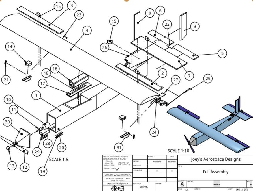 UAV Scratch-Built Aircraft
