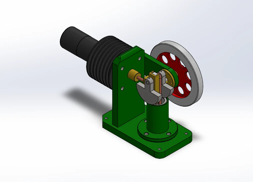 Design of a Horizontal Stirling Engine 