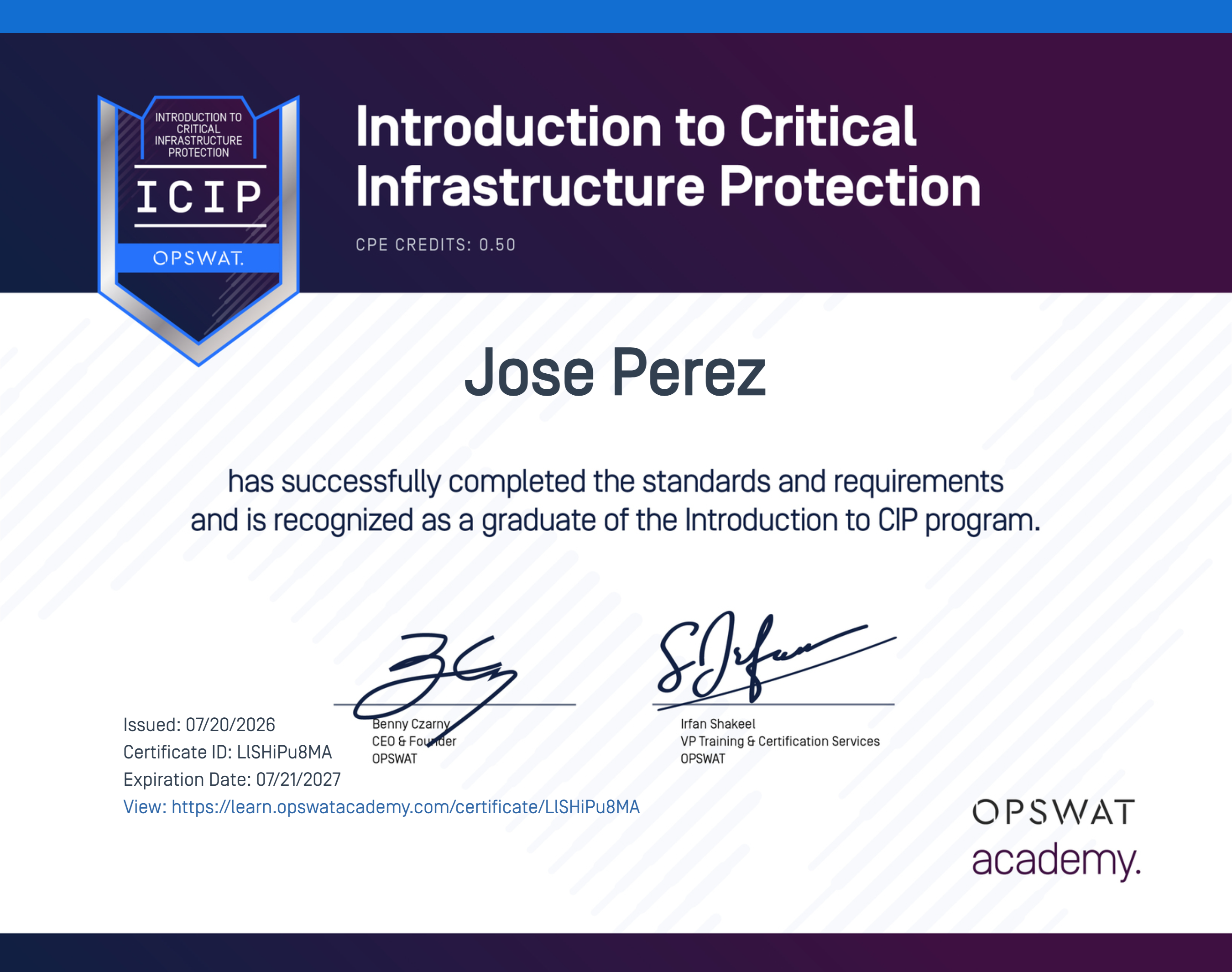 Certificates 