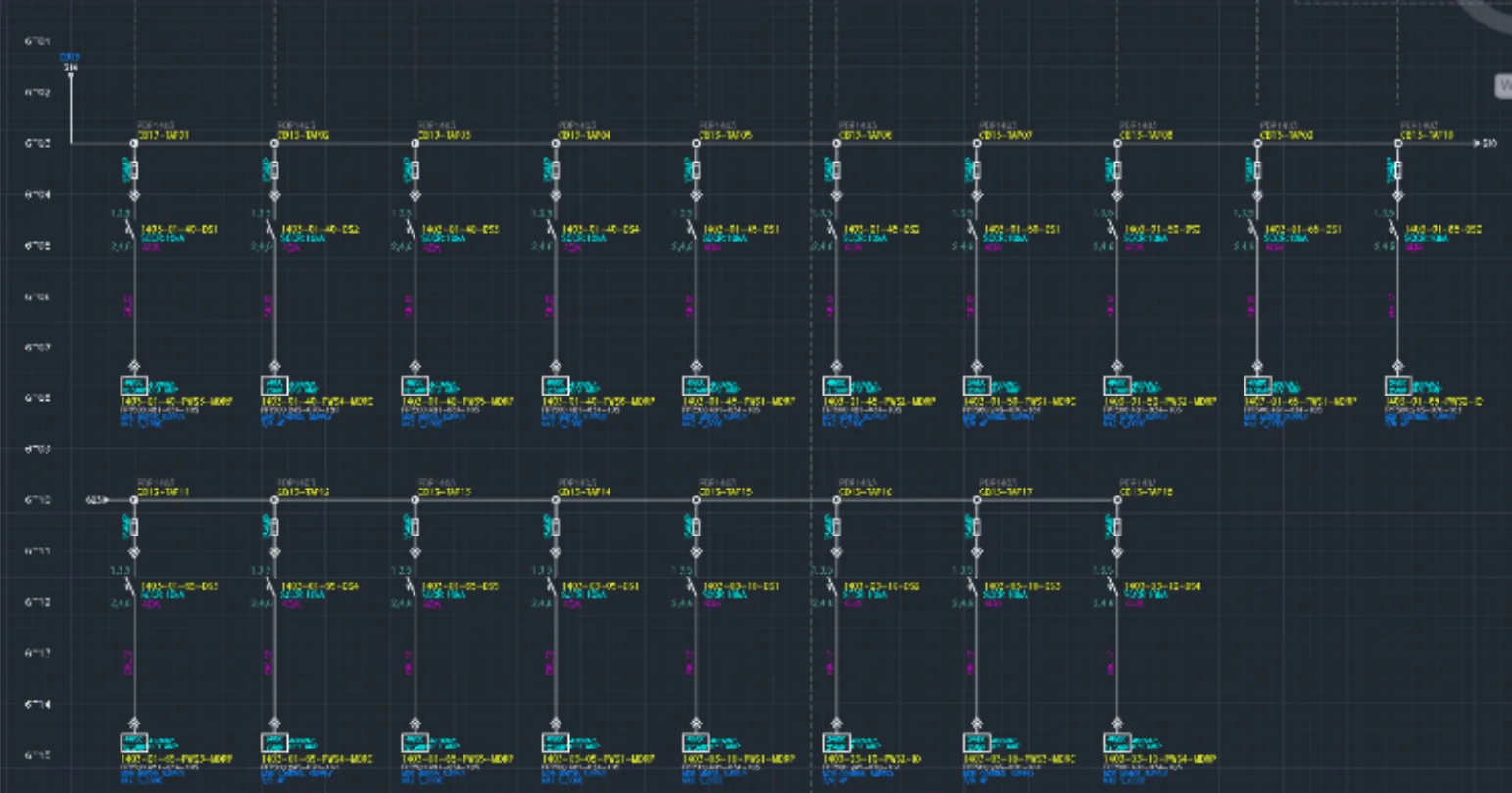 Power Distribution Single Line Drawings