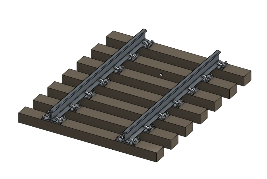 Railroad Track Assembly CAD Model