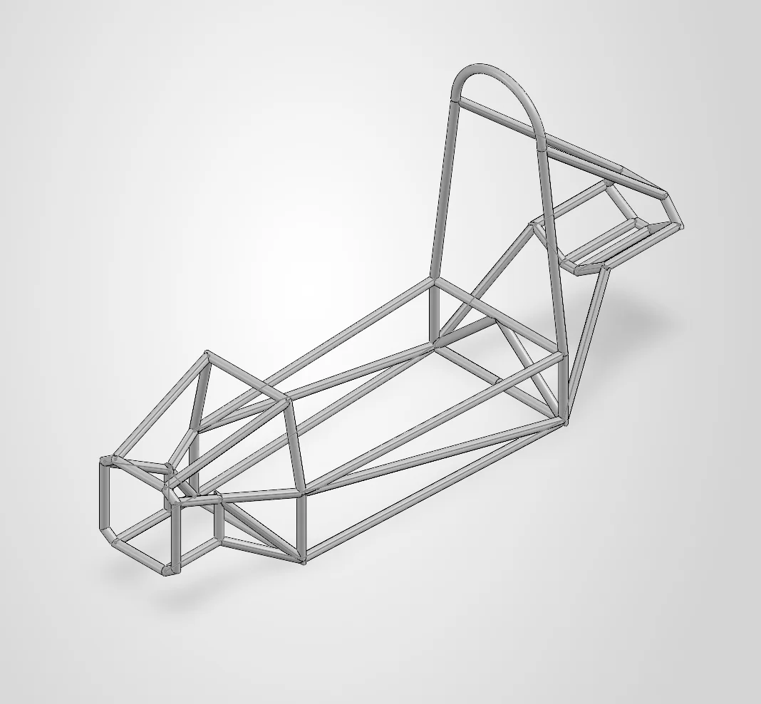 Formula-Style Chassis Weldment CAD Model
