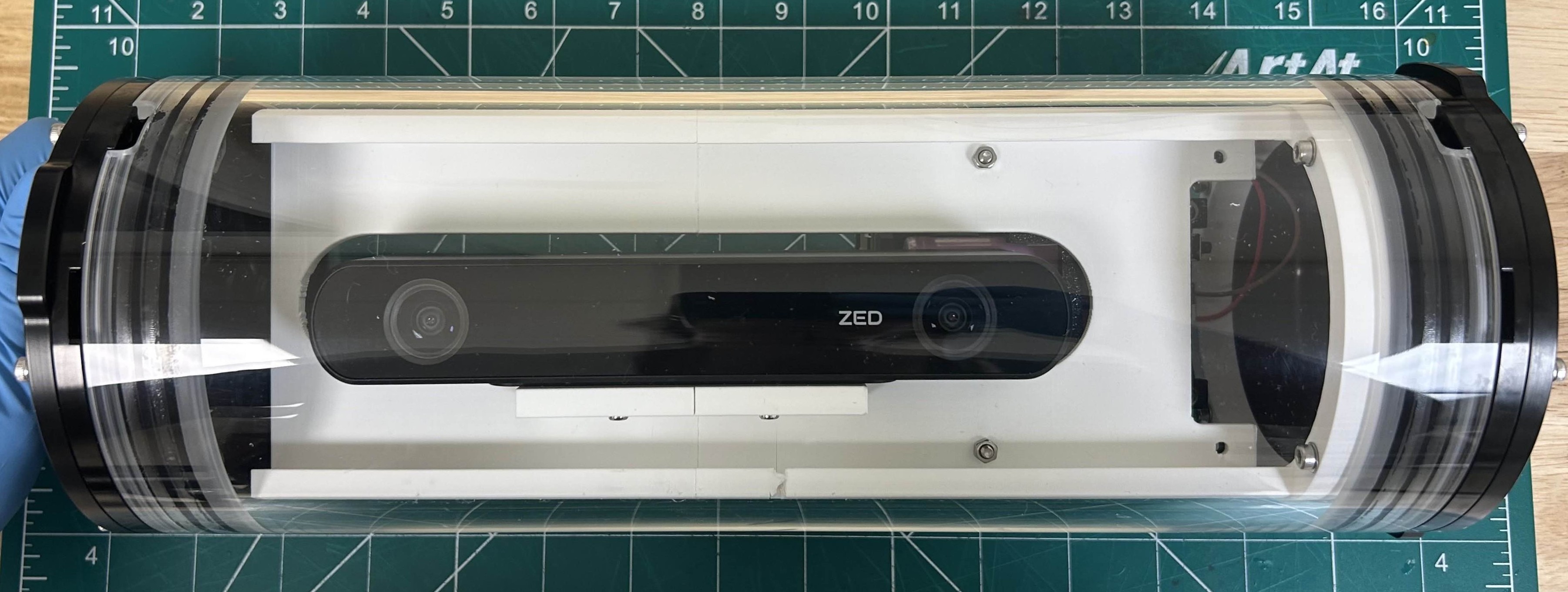 Submersible Stereo Camera Payload for Underwater Detection and Depth Mapping