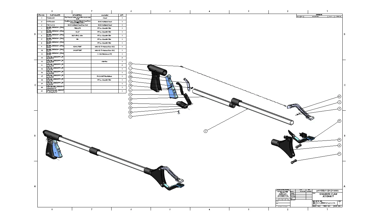 Mechanical Grabber: Reverse Engineering & CAD Reconstruction