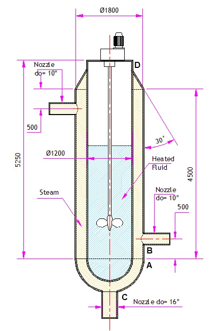 Steam-Jacketed Pressure Vessel — FEA Structural Analysis