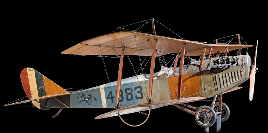 World War I biplane Curtiss JN-4D Empennage System
