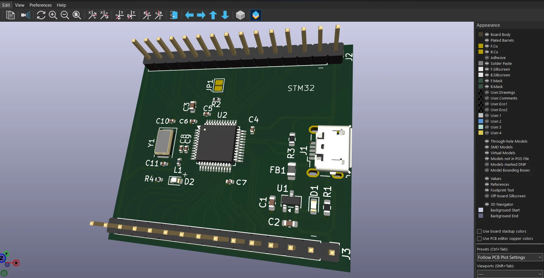 STM32 KiCAD Design